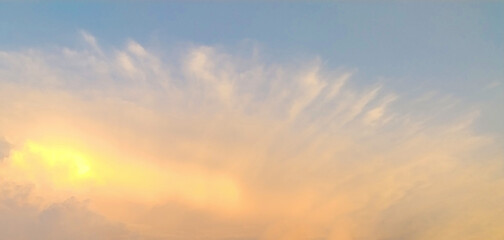 Beautiful sky before sunset. Background for design and graphic resources. 