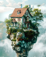 Maison sur un nuage