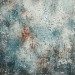 Obraz premium Aged Elegance: Textured Blue Paint Decay