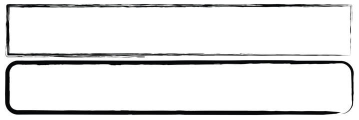 Obraz premium Rectangle frame line. square shape outline on hand draw style.