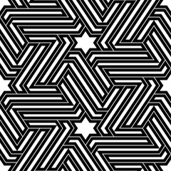 Stars, figures ornament. Ethnic backdrop. Star, polygonal shapes wallpaper. Tribal background. Mosaics motif. Embroidery digital paper, abstract. Geometrical seamless pattern. Tiles vector