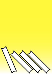 Obraz premium books on a yellow background For graphic design work