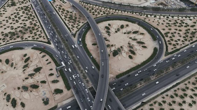The road junction near KAFD - King Abdullah Financial District