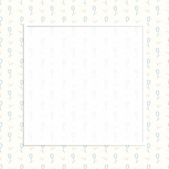 Sweet and pastel floral flower tulip pattern frame poster background