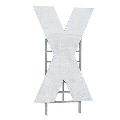 Star Hills sign letters individual 3D illustration