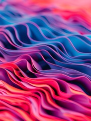 Obraz premium Abstract colorful waves background, pink, blue, purple, vibrant, textured, pattern, graphic design
