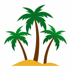palm trees vector illustration on  white background