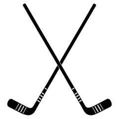 Hockey Stick set Vector silhouette on white background