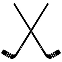 Hockey Stick set Vector silhouette on white background