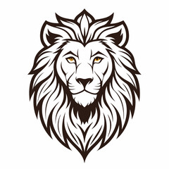 Obraz premium lion head line art vector style image