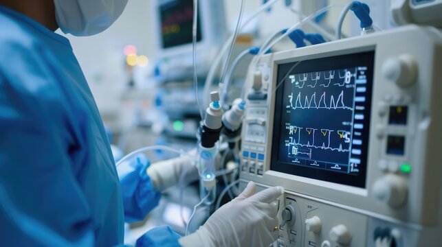 A close-up of medical equipment in use