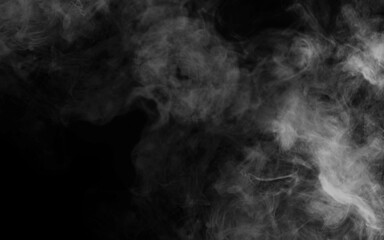 White smoke cloud with overlay effect on transparent black background. Realistic border with fog vector illustration of smoky mist or toxic vapor on floor. Meteorological phenomenon or condensation.