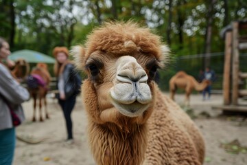 Obraz premium Small Latvian zoo s small camel