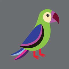 A Burst of Color Stunning Parrot Vector Design.