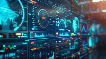 Fototapeta premium Digital Dashboard Interface