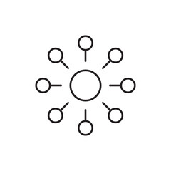 Centralized Data Management System icon design, isolated on white background, vector illustration