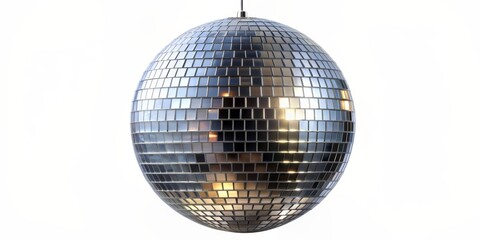 Fototapeta premium 3D Render of a Shiny Disco Ball, 3D Model, Disco Ball, Nightclub, Party