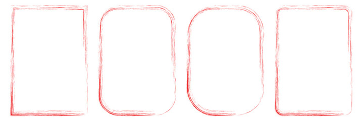 Red brush frames