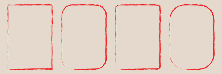 Red brush frames