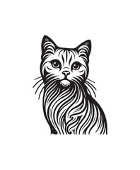 vector cat vector art,graphics cats icons set,vintage illustration cat clipart,vector cats flat style artwork design.