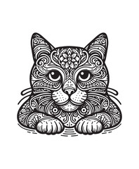 vector cat vector art,graphics cats icons set,vintage illustration cat clipart,vector cats flat style artwork design.