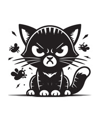 vector cat vector art,graphics cats icons set,vintage illustration cat clipart,vector cats flat style artwork design.