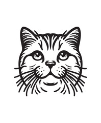 vector cat vector art,graphics cats icons set,vintage illustration cat clipart,vector cats flat style artwork design.