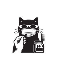 vector cat vector art,graphics cats icons set,vintage illustration cat clipart,vector cats flat style artwork design.