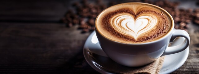 cup of hot coffee on the table, international coffee day