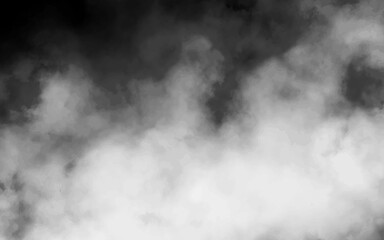 White smoke cloud with overlay effect on transparent black background. Realistic border with fog vector illustration of smoky mist or toxic vapor on floor. Meteorological phenomenon or condensation.