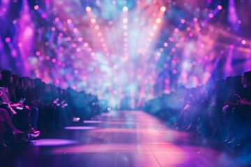 Fashion show runway with blurred background