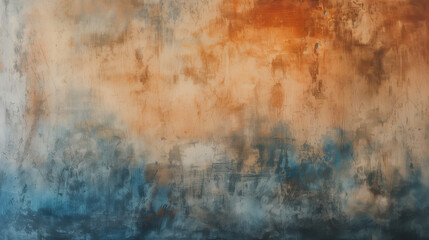 Obraz premium A vibrant abstract artwork combining intense orange and blue textured hues, representing contrast and energy. Suitable for contemporary art projects and modern décor.