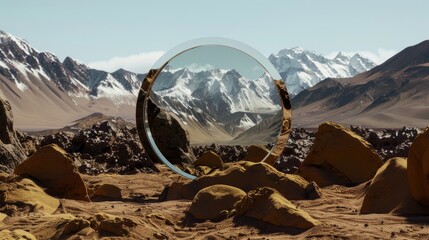Circular Mirror Reflecting Chile Atacama