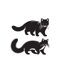vector cat vector art,graphics cats icons set,vintage illustration cat clipart,vector cats flat style artwork design.