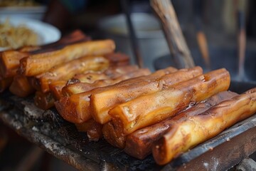 Fried cassava is often enjoyed with coffee
