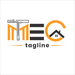 Real Estate Logo Design Construction Logo.