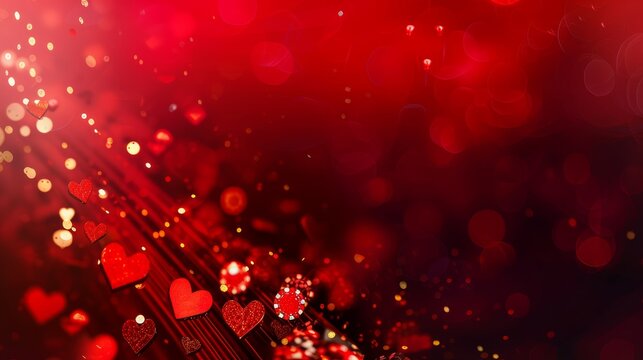 Abstract red background with soft casino theme and slots concept