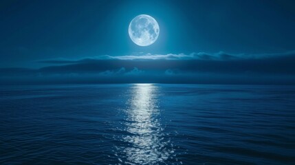 Lunar landscape with reflection on the lake