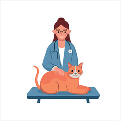 Pets and veterinarian