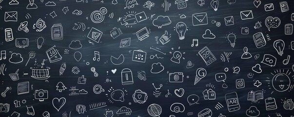 Hand drawn school supplies with sketchy background. Back to school. School theme. Banner design.