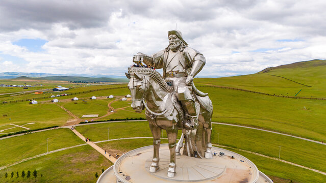Reiterstandbild Statue Dschningis Khan Mongolei