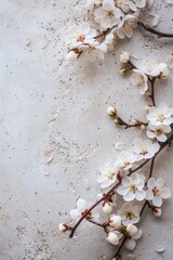 A detailed image showcasing white flower buds growing directly from the dark, textured surface of an old tree trunk