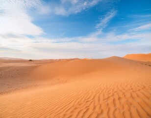 Schöne Wüstenlandschaft - Sandberge und Blauer Himmel
