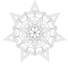 spiritual symbol round ornament