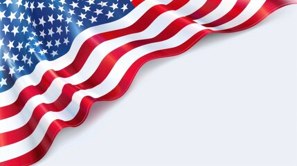 Obraz premium American flag waving background, Veterans Day thank you, Memorial Day holiday background, 4th july day sale, usa flag background design for social media