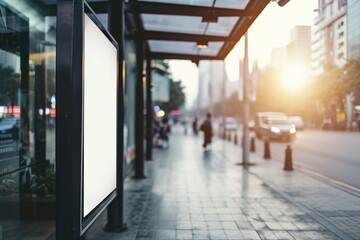 urban scene, ideal for public transport ads or urban photography projects