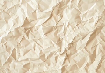 Obraz premium crumpled beige paper texture background