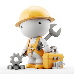 3D human wearing a safety helmet