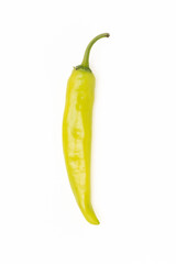 Green chili isolated on a white background