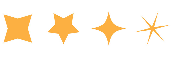 Sparkle Icons set. Twinkle stars collection. Shine star icons. Effect shine, glitter, twinkling and clean. Star sparkle icon. Vector illustration.
